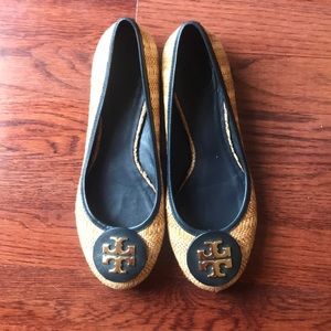 Tory Burch Straw Ballet Flats